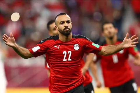  احتفل على طريقة رونالدو.. أفشة يفتتح أهداف منتخب مصر الثاني أمام تونس